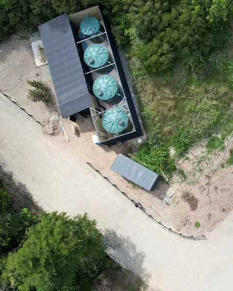 Estanques de una planta de agua potable construida por FCP Chile